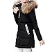 Produktbild Elecenty Damen Winterjacke,Wintermantel Lange Daunenjacke Parka Jacke Outwear Frauen Winter Warm Daunenmantel Steppjacke Mantel Oberbekleidung Trenchcoat mit Abnehmbarer Pelzkragen (Schwarz, XXXL)