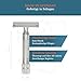 MERKUR 34C Double Edge Safety Razor - Matte Chrome | Heavy Duty Knurled Brass Handle | Made in Germany | Plastic-Free | Two Piece Design | Closed Comb | Straight Bar