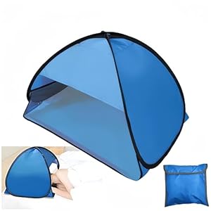 HJYDGJ Tragbare Sonnenschutz Strand Automatisches Strandzelt Kleines Pop-Up-Strandzelt Sonnenschutz Reise Klein für Outdoor Strand Mini Kopfzelt - Doppelter Zauberspruch Blau