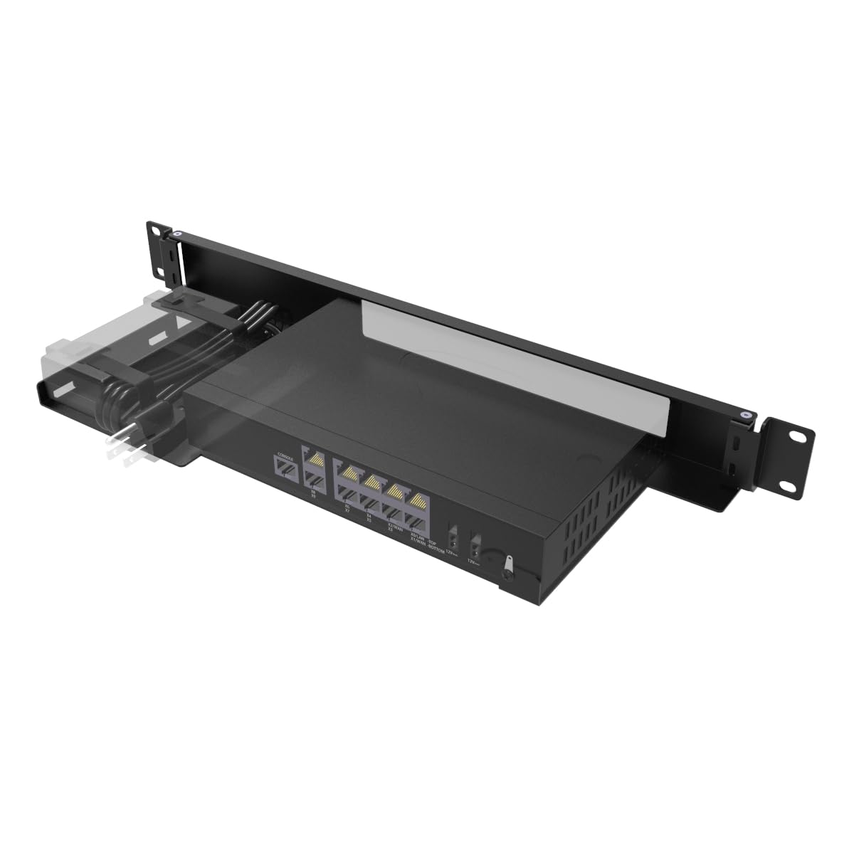 Mini-Rack-Montage-Set für SonicWall Firewall TZ570 TZ670 oder ähnliche Geräte - 1U aufklappbares Server-Rackregal in einem 48,3 cm (19 Zoll) Rack (RM-SON670)