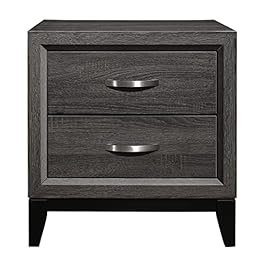 Stylish Gray Finish Nightstand...