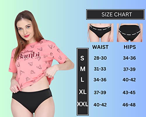 Image of Womens Underwear Lycra Cotton Panties Bikini Hipster Briefs Set for Ladies Teen Girls Comfortable Breathable Pack of 1