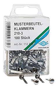 Wedo Musterbeutelklammern 210-3, 100 Stück