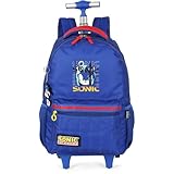 Mochila com Rodinha, Luxcel, Sonic, Azul, G