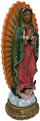Miniatura 3 de Virgen De Guadalupe - Figura de estatua de resina de 12 pulgadas, Nuestra Señora de Guadalupe
