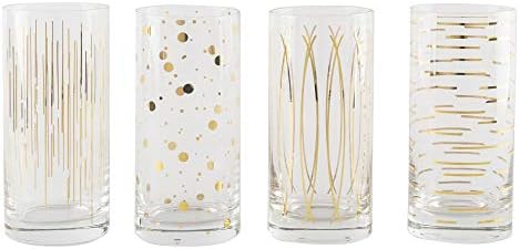Mikasa Cocktail Glasses, Gold