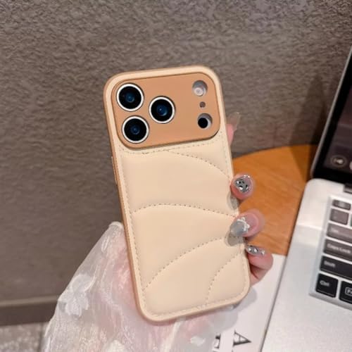 Coque iPhone 14 Pro Max antichoc beige : l'accessoire cuir PU idéal au bureau comme en voyage
