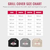 Grillman Heavy Duty BBQ Cover - 147 x 61 x 122 cm Waterproof Barbecue Cover for Outdoor Grill - Fits Weber, Char Broil, Outback - Windproof, Rip-Proof, UV Resistant - Black - Image 6