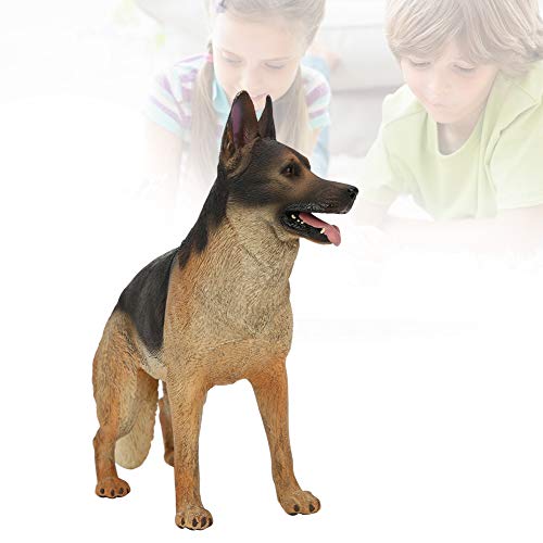 VBESTLIFE Lebensechter Kuscheltier Hund, Deutscher Schäferhund Simulationsmodell Ornamente Desktop Dekoration Kinderspielzeug