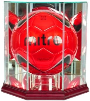 Perfect Cases SBL-C Octagon Soccer Ball Display Case, Cherry