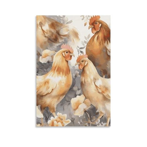 Décoration de chambre esthétique avec la toile canard et poulet