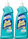 Misadi LLC Soft Scrub Gel with Bleach Cleaner 28.6 oz (2-Pack) - Bathroom, Kitchen, Grout, Tile, Toilet, Sink, Shower, Bath Tub, Countertops