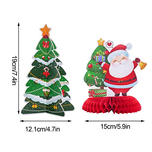 Tongcloud 9 Pieces Christmas Party Honeycomb Centerpieces Christmas Honeycomb Table Centerpieces Honeycomb Centerpieces Table Toppers For Table Reindeer Snowman Christmas Merry Christmas Centerpiece #TOP1