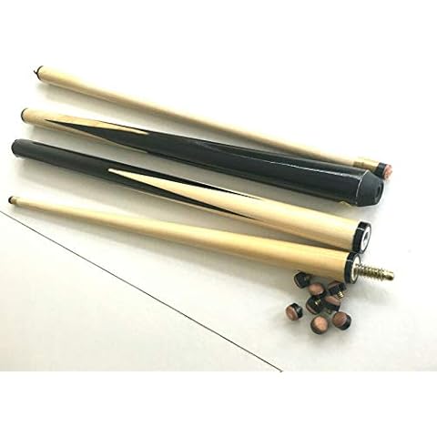 36" 2-Piece Pool Cues with Spare Tips Cover