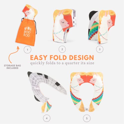 Uni Boo Boo Travel Potty Seat - Portable And Foldable Toddler Kids Toilet Training Seat For All Toilets - With Splash Guard And Rubber Pads - For Boys And Girls (Llama) #TOP3