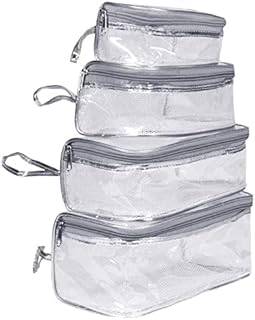 ADJD Vanity Box - Juego de 4 bolsas transpare...