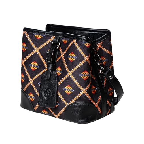 Southwest Bucket Purse for Women, Aztec Shoulder Crossbody Bag, Purse With Adjustable Strap, PU Leather