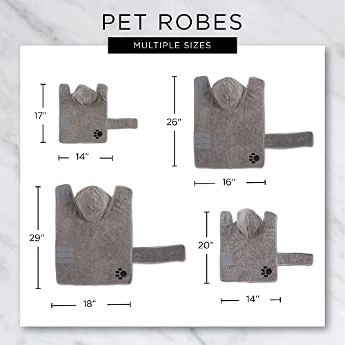 Bone Dry Pet Robe Collection, Embroidered Absorbent Microfiber Bath Robe with Adjustable Closure, for Dogs & Cats, Small, Lettuce Green by Bone Dry - Image 9