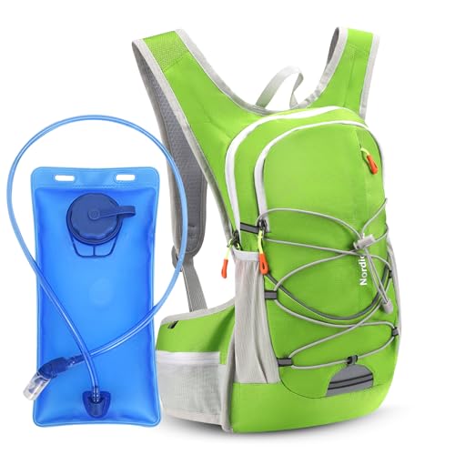 Chaleco de hidratación para mujer hombre, mochila de hidratación, mochila de senderismo ligera y transpirable, chaleco running con botella de agua de 2 L, mochila de trail ajustable para maratón