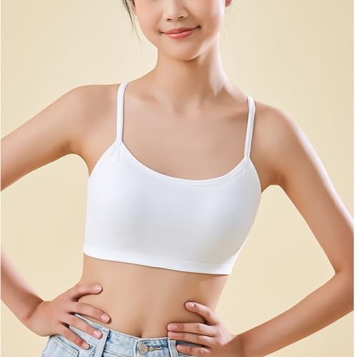 Big Girls Padded Training Bras Teen Sports Bra Cotton Seamless Cami Wireless Bra4