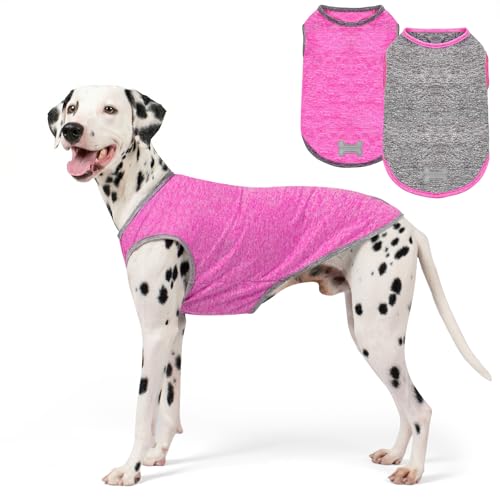 KYEESE 2Pack Dog Shirt for Large Dogs Sun Protection Tank Top for Summer