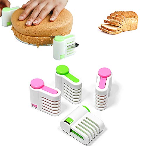Mary Paxton 2 Set 5 Layers DIY Cake Bread Cutter Leveler Slicer,Adjustable Cutting Fixator Guide Tools DIY Cake Decorating Tools For Kitchen Bakeware Pastry Kitchen Accessories Durable