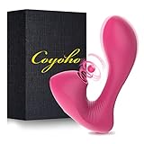 Coyoho Šẹẋ Tøýs Fémmé Vîbrømásseúrs Fẹmînin Clîtôrîdien Súcëúr Gødẹ Fẹmmẹ Šẹx 2 en 1 Vîbrømásseúrs Fẹmînin vá ët vịënt Štimúlạtẹur Clìtøridîén Vịbrạnt Šücẹur Silencieux 10 * 10 modes（Rose1）