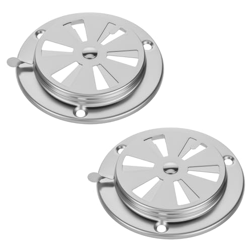 2 PCS BBQ Grill Smoker Air Vent Set, Adjustable Stainless