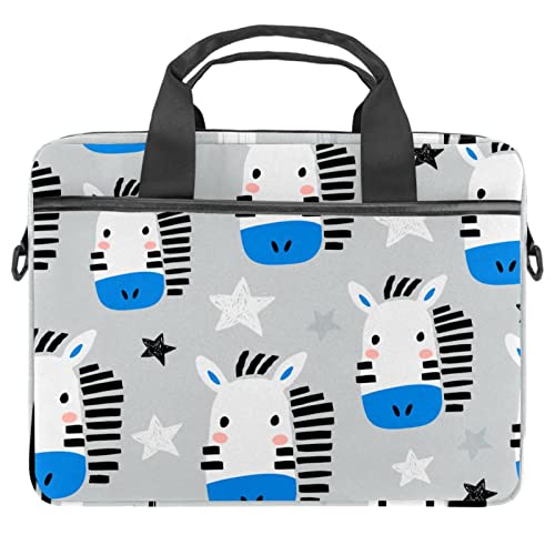 Sacoche ordinateur portable 14.5 pouces bleu marine et sac à bandoulière zèbres