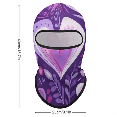 Balaclava para Hombre y Mujer con Diseño de Corazón, Máscara de Ski para Cubrir Toda la Cara para Ciclismo miniatura 2
