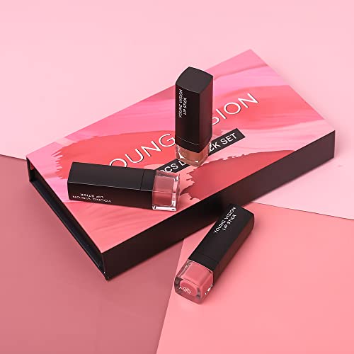 Young Vision Lipsticks Set, Multi-Finish Matte Nude Colors Lip Stick Bundles, Lip Makeup Gift Set For Women, Long-Lasting And Moisturizing, Pack Of 6 #TOP6