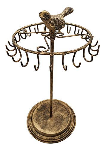 Bird Rotating Necklace Holder Bracelet Stand/Jewelry Organizer/Jewelry Tree,Bronze