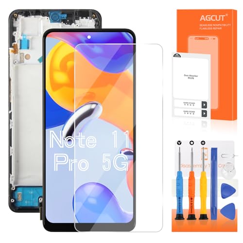 Écran LCD pour Redmi Note 11 Pro avec châssis noir pour réparer votre smartphone Xiaomi