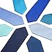 ZENXUS Solid Skinny Ties for Men, 2.5 inch Slim Sky Blue Ties Bulk for Wedding and Activities, 5-Pack