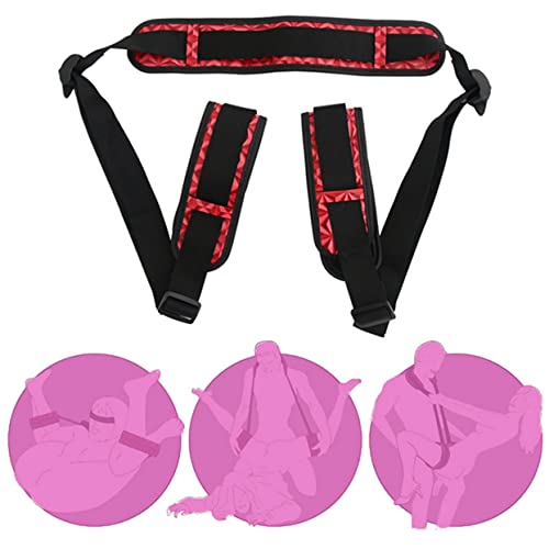 Sex Bondaged Bed Restraints for Couple King Bed Straps Bondaged Adult Kit Soft Nylon Arm and Leg Chain with Cuff Position Assistance Handcuff Restraints Sex Restraintants Set Underwear Sunglasses