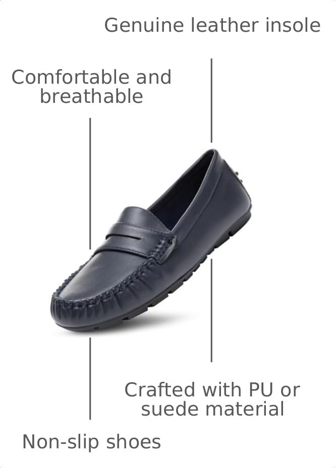 Image of Bernal Women's Non-Slip Penny Loafers - All-Day Comfort Flat Driving Shoes for Work Office & Casual Walking