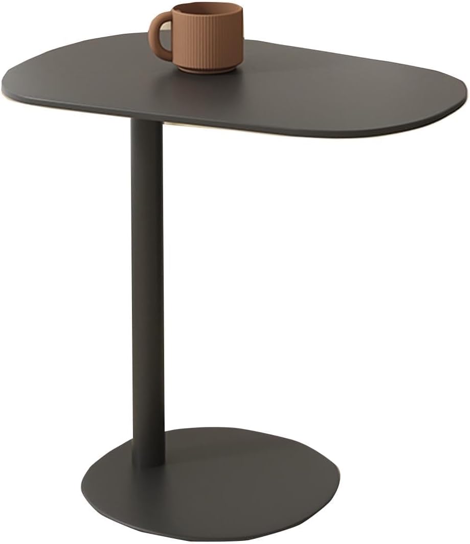 Living Room Side Tables, Stylish Metal Coffee Side Table Bedside Snack Tables, H: 20/25", Various of Colors,50cm,E