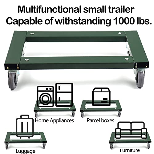 Regis 1000 Lbs. Capacity 18 In. X 12In. Metal Furniture Moving Dolly,Easy To Assemble Smooth Rolling Metal Dollie,Better Then The Cheap Wood Dollys (Green) #TOP2