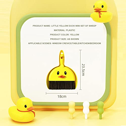 مجموعة مكنسة وجاروف من فيمون، مكنسة يدوية صغيرة بشعيرات ناعمة، قطعة لتنظيف لوحة المفاتيح برسوم كرتونية وسطح المكتب ومن أدوات المطبخ والمكتب والسيارة ومخلفات الحيوانات الأليفة