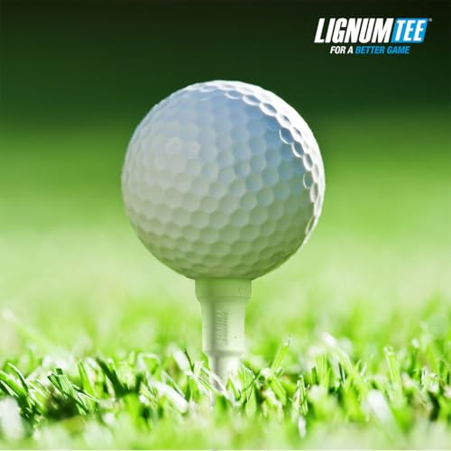 Dynatour Lignum Golf Tees Weiß 82mm - 12 Stück - Microwood mit Distance-Ring-System