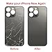 Perzework OEM Rear Cover Back Glass Replacement for iPhone 13 pro max 6.7 inches (Graphite) All Carriers with Pre-Installed Adhesive and Repairing Tool Kits