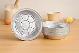 Aluminum Foil Pie Pans | Round Disposable Containers with Angled Walls for Tart Baking, Storing & Reheating | Freezer and Oven Safe, Recyclable (30, 9 inch)