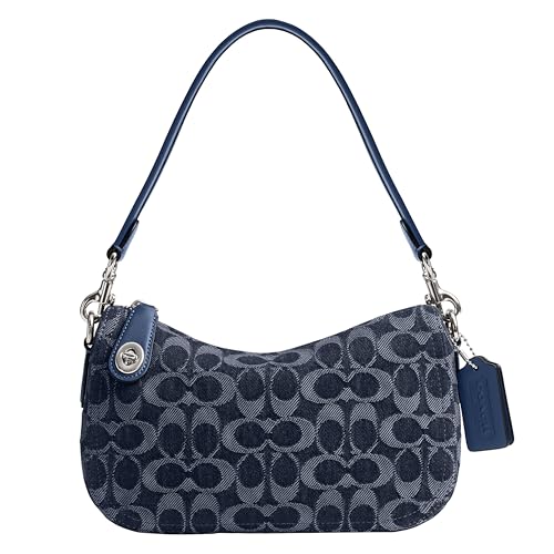 Coach Swinger Shoulder Bag in Signature Denim, LH/Deep Blue Multi