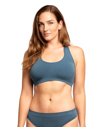 DANISH ENDURANCE Bralette i Bambu, Sömlös BH Utan Bygel, BH, för Dam, 1-pack, Blå, XS/S