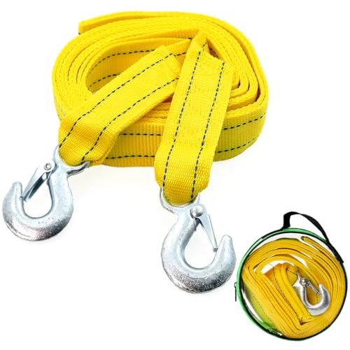 STHIRA® 13ft 5-Tons Car Towing Rope Heavy Duty with Quick Re...