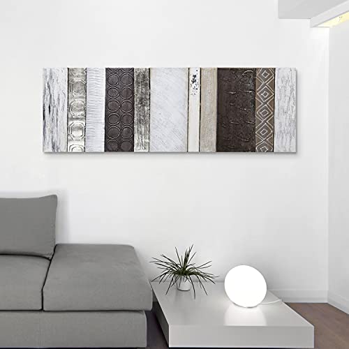 Empire Art Direct Abstract Wall Art Textured Hand Painted Canvas By Martin Edwards, Unframed, 60" X 20", Topographic #TOP5