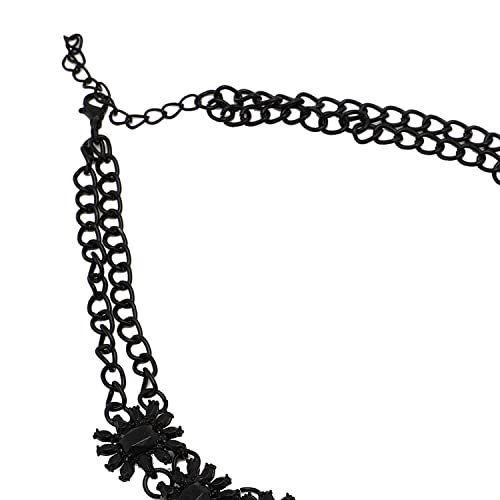 Image of SOHI Contemporary Necklace for Women and Girls, Necklace with Chain detailing for women, Statement jewellery, Fashion Jewellery for women, Imitation, ladies
