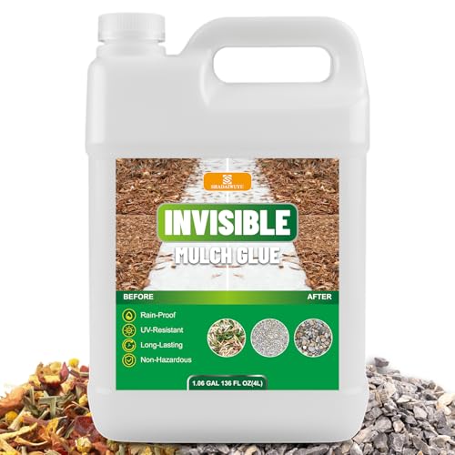 35oz Mulch Glue for Landscaping,Invisible Gravel Binder-Waterproof & UV Resistant,Non Toxic Pea Gravel Glue for Landscaping,Fast-Dry Strong Rock Glue for Pebble,Pine Straw,Paths, Patios & Garden