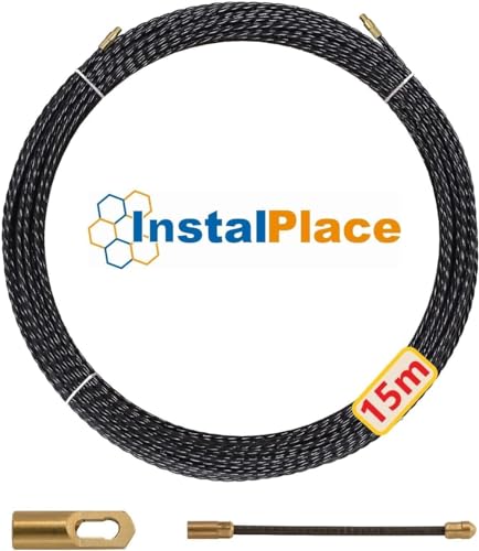 InstalPlace Pasacables Terminales Intercambiables con Accesorios Triple Trenzada Diámetro 4mm, 15m