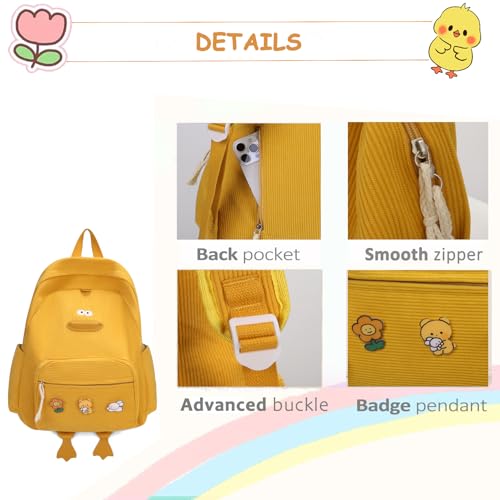 HuiLeo Cute Dcuk Backpack for Teens Girls Women by HuiLeo - Used condition - Image 4